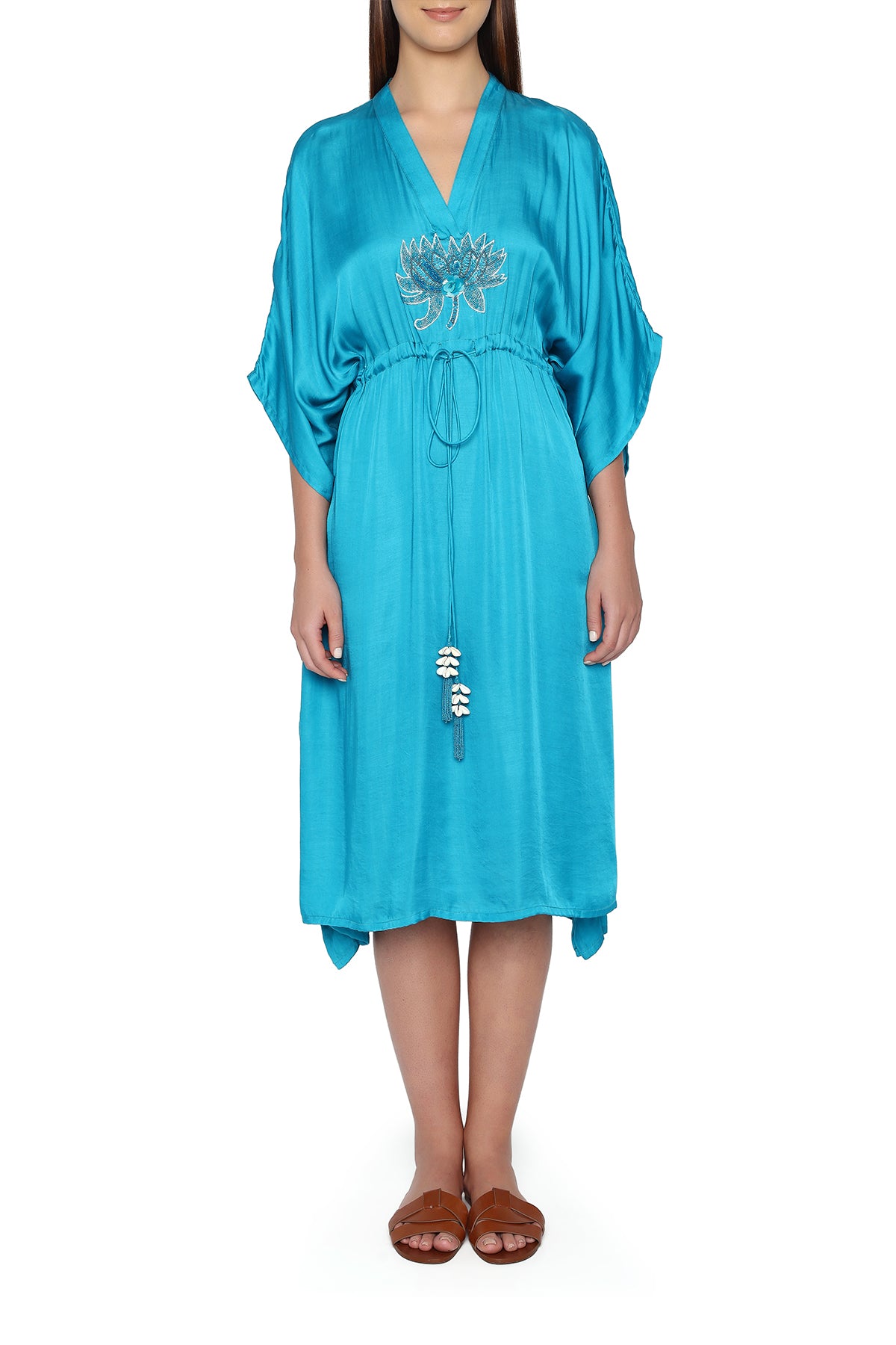 teal kaftan