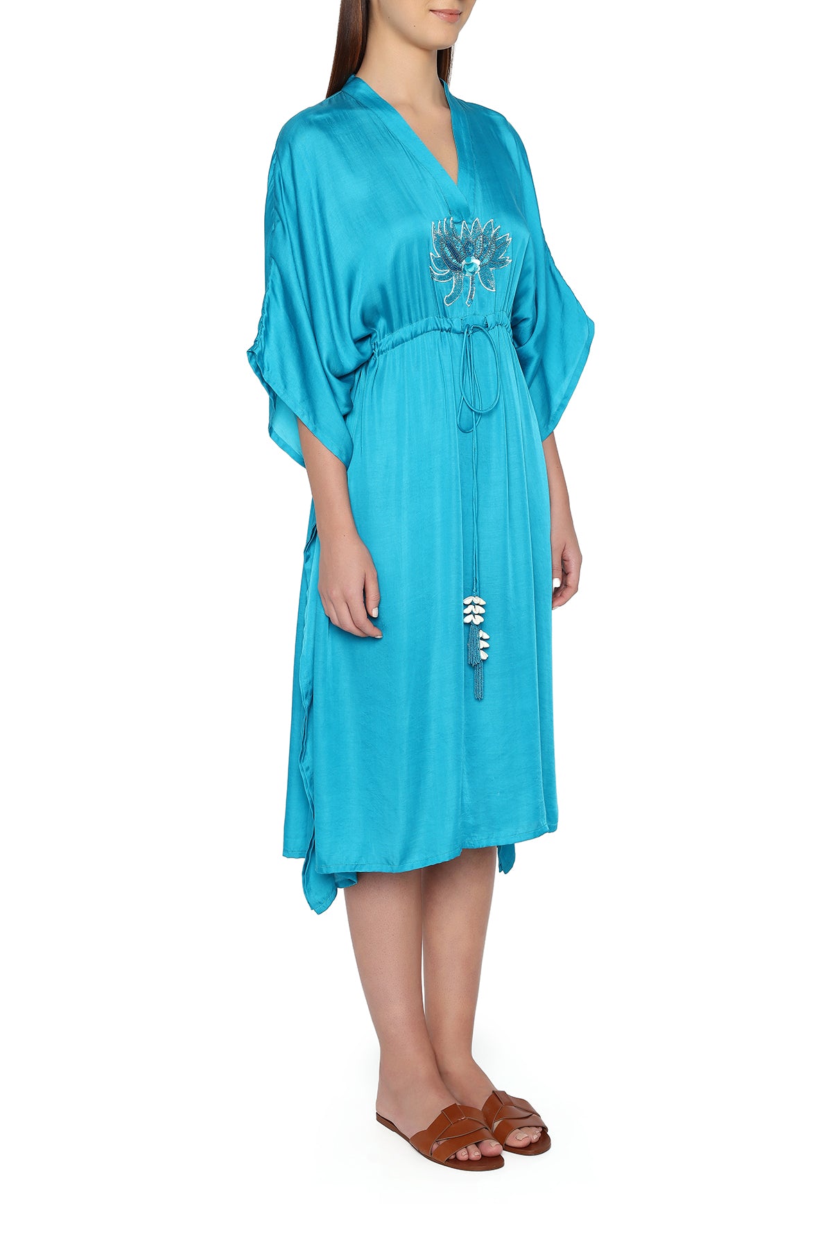 teal kaftan