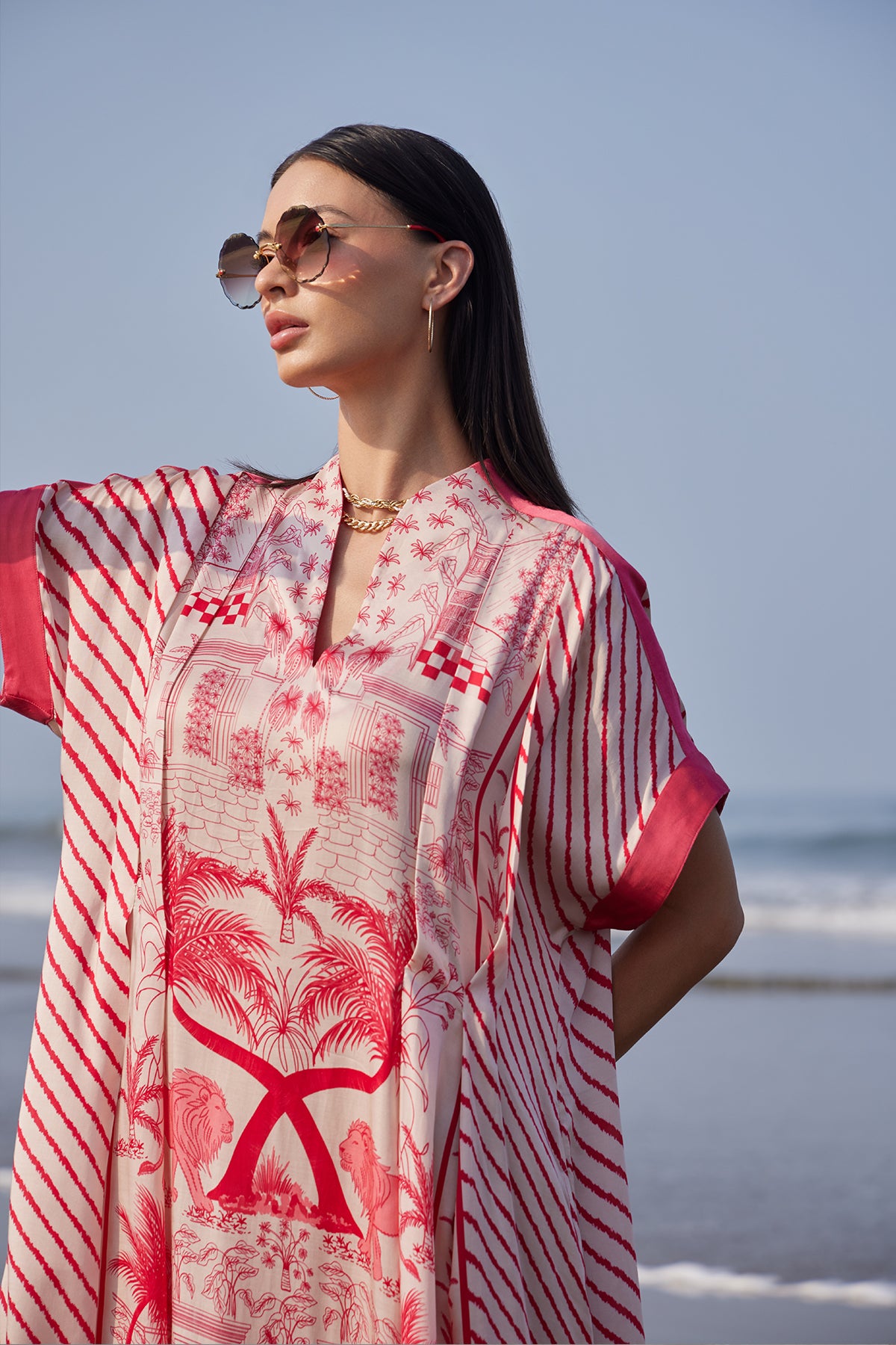 pink sri lanka kaftan