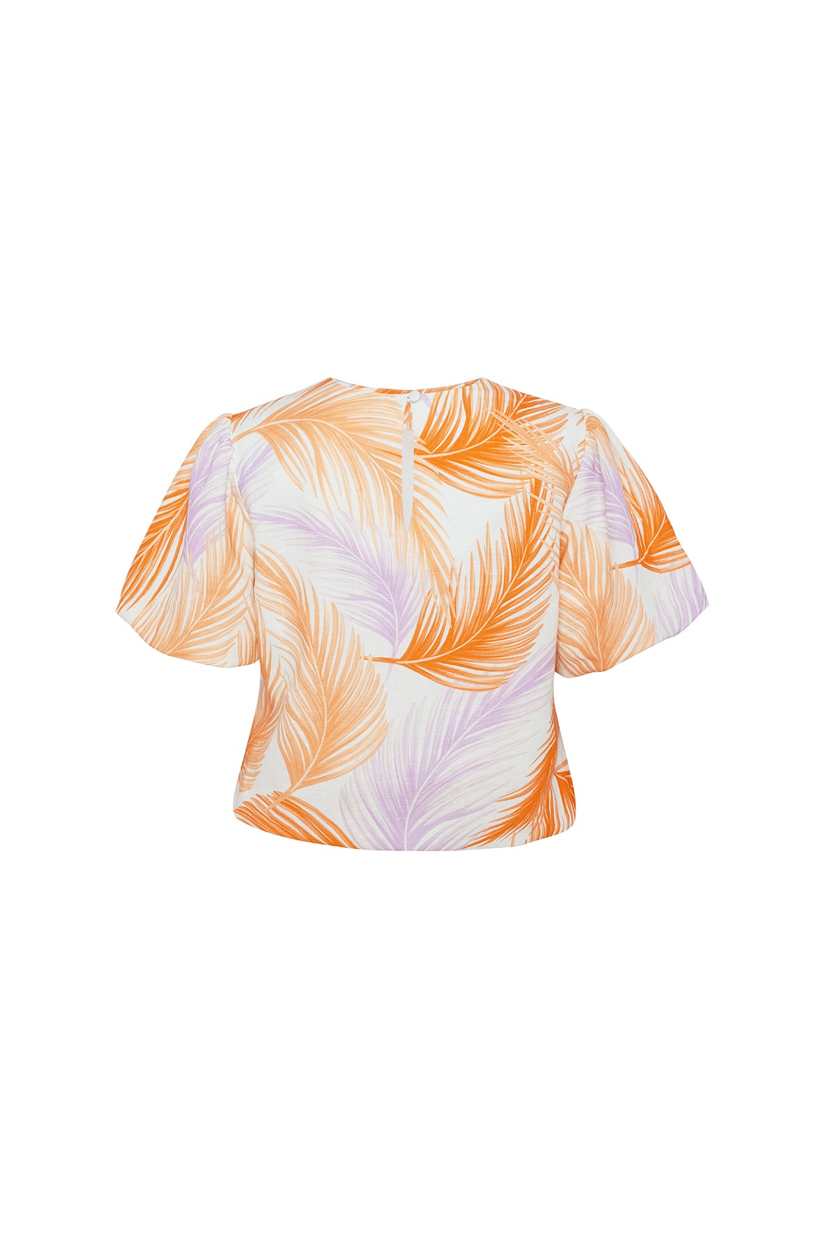 rust and lilac palm blouse