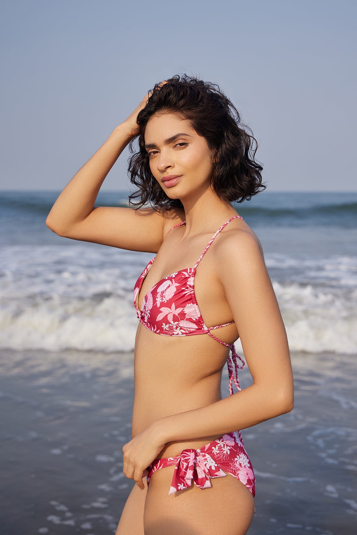 red floral bikini bottoms