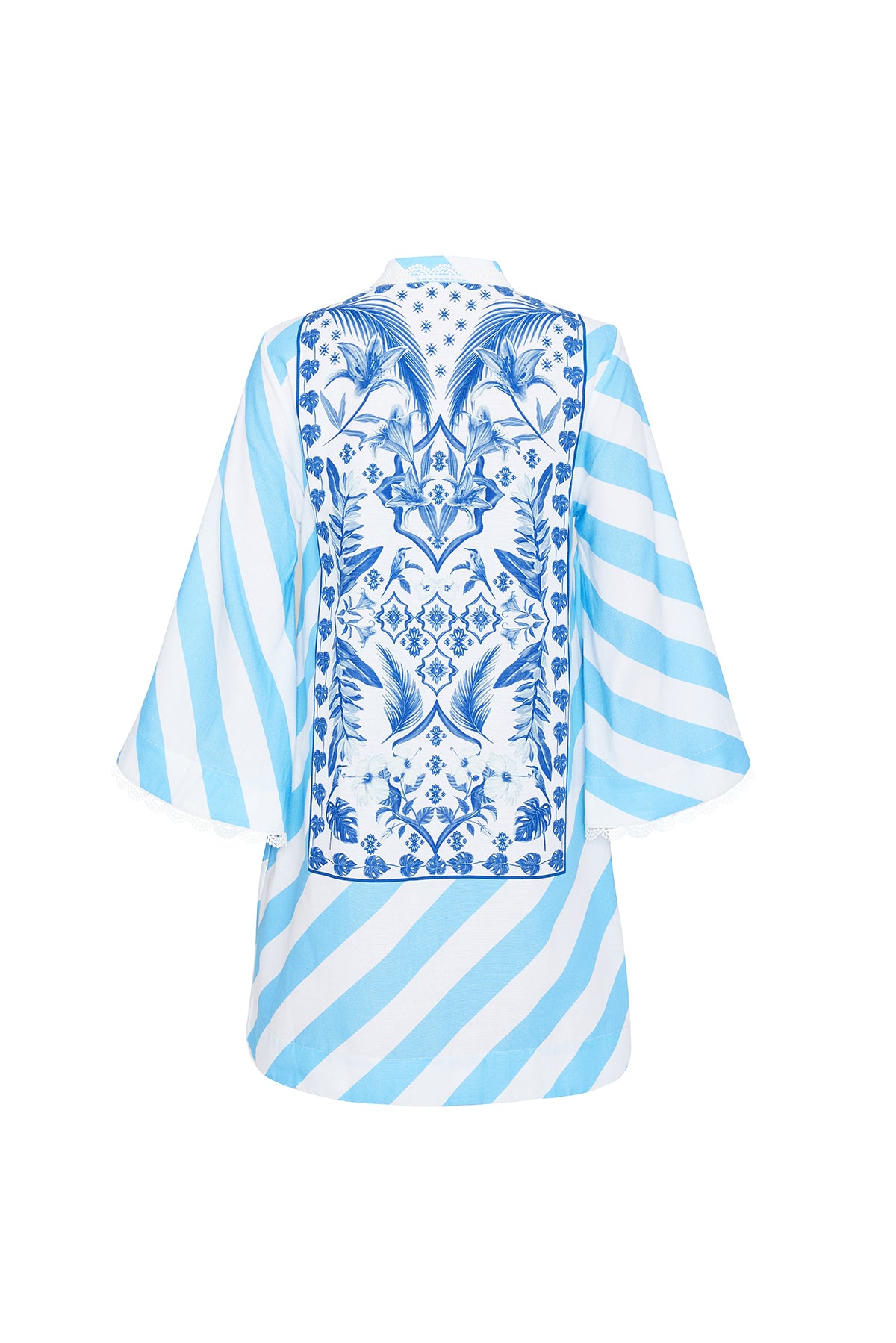 Cornflower Azulejos Mini Kaftan Dress