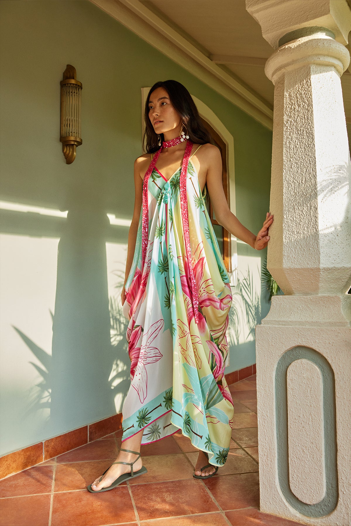 Hand Draped Island Dress