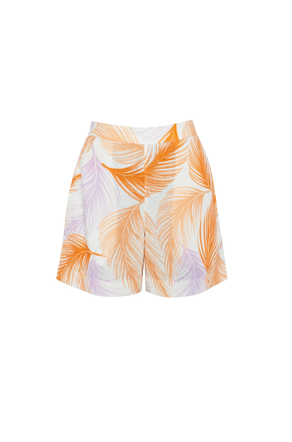 lilac rust palm shorts