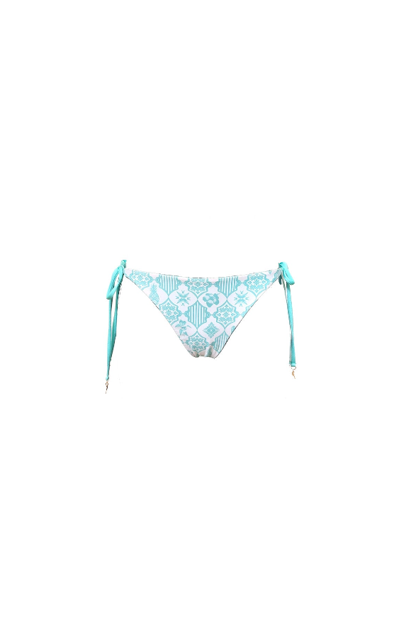 aqua printed swim bottoms