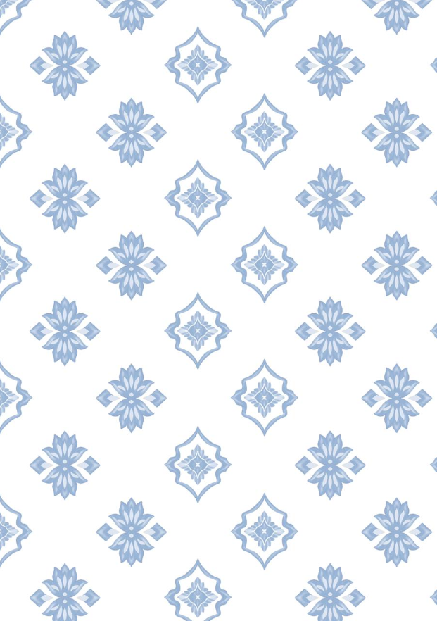 Blue and white ornate pareo