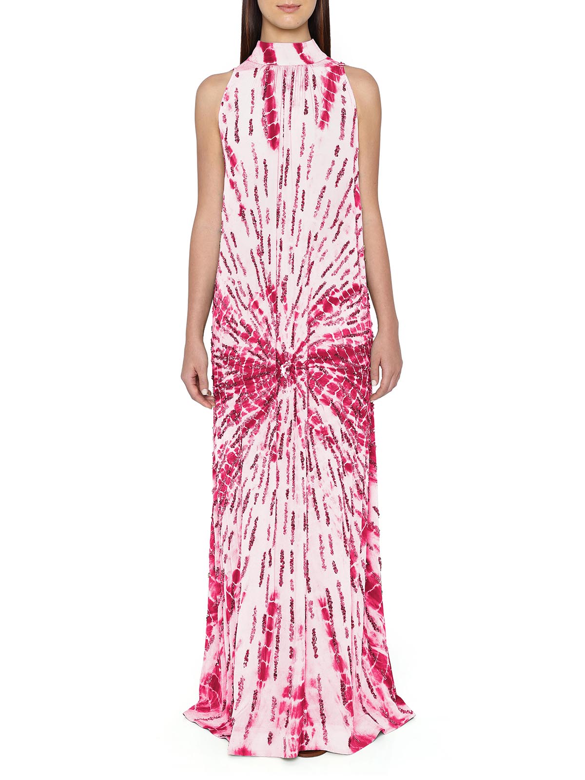 Hand Beaded Tie-Dye Sunrise Gown