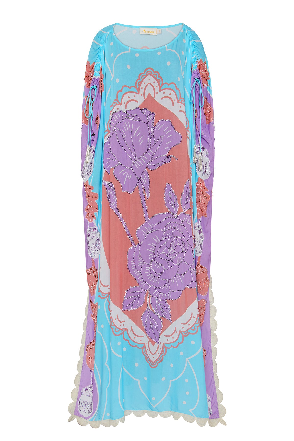 Blue and lavender kaftan